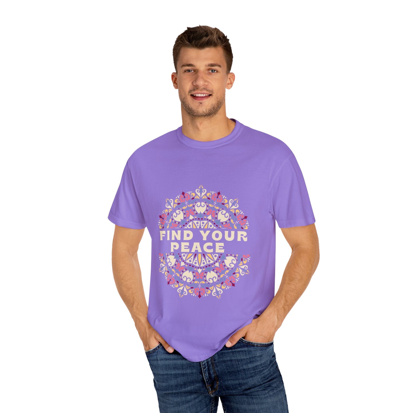 Find Your Peace Unisex Garment-Dyed T-Shirt – Relaxed Style for Mindfulness