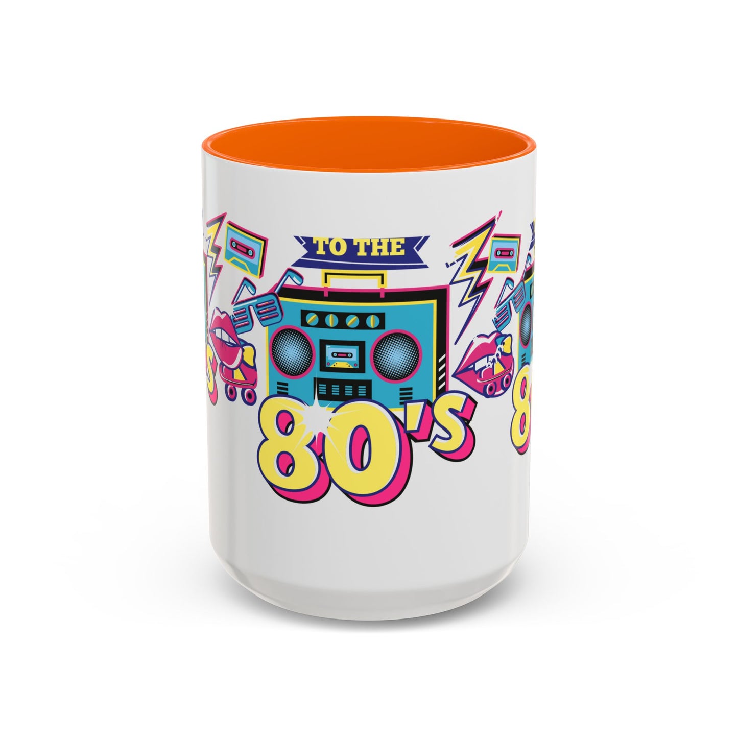 Retro 80's Coffee Mug, Vintage Mug for 80's Lovers, Nostalgic Gift, Boombox Design, Fun Drinkware for Parties