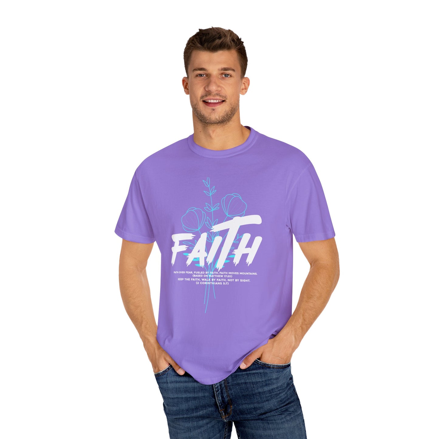 Faith-Inspired Unisex Garment-Dyed T-Shirt - Perfect for Uplifting Moments