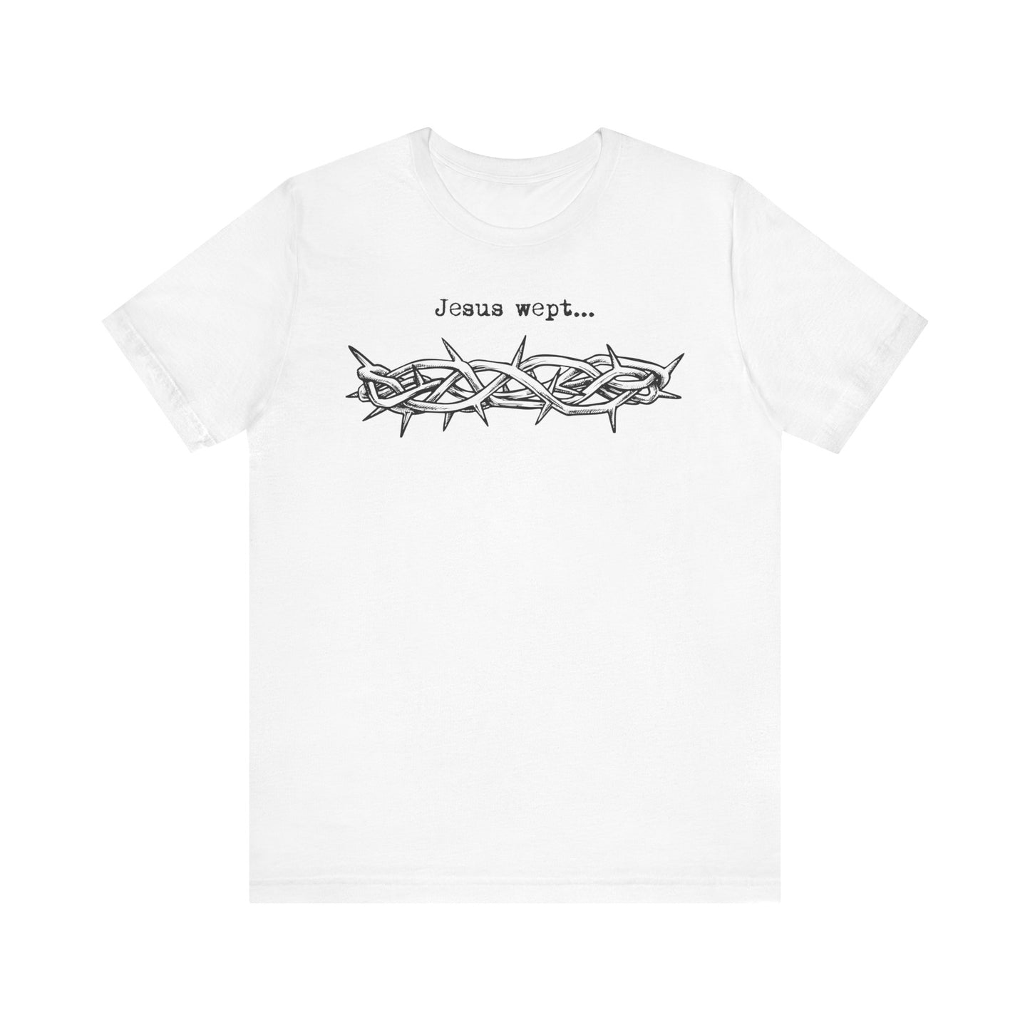 Inspirational Jesus Wept Unisex Jersey Tee