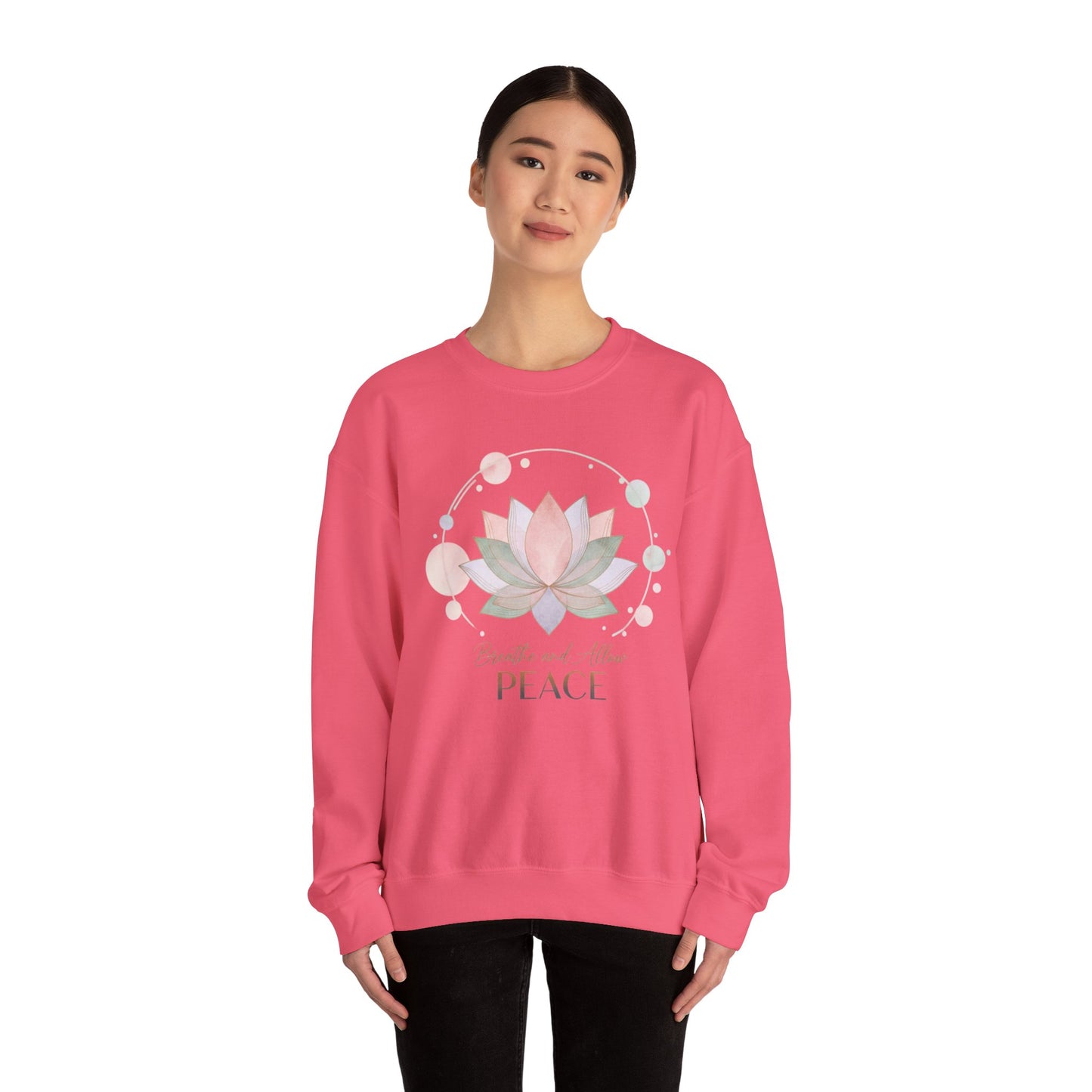 Gentle Boundaries Peace Lotus Sweatshirt | Self Care Mental Wellness