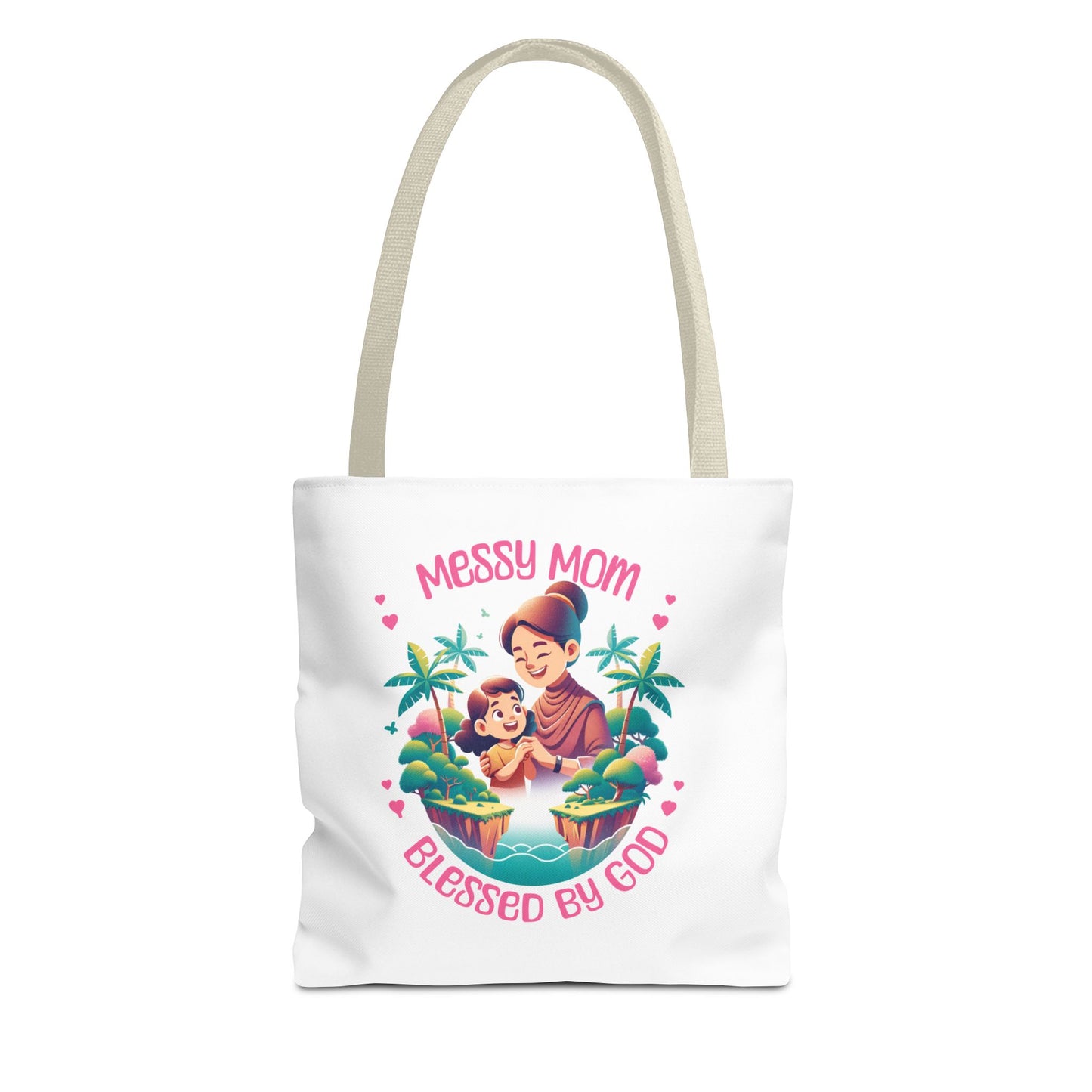 Messy Mom Blessed by God Tote Bag - Perfect Gift for Mother's Day and Everyday Use