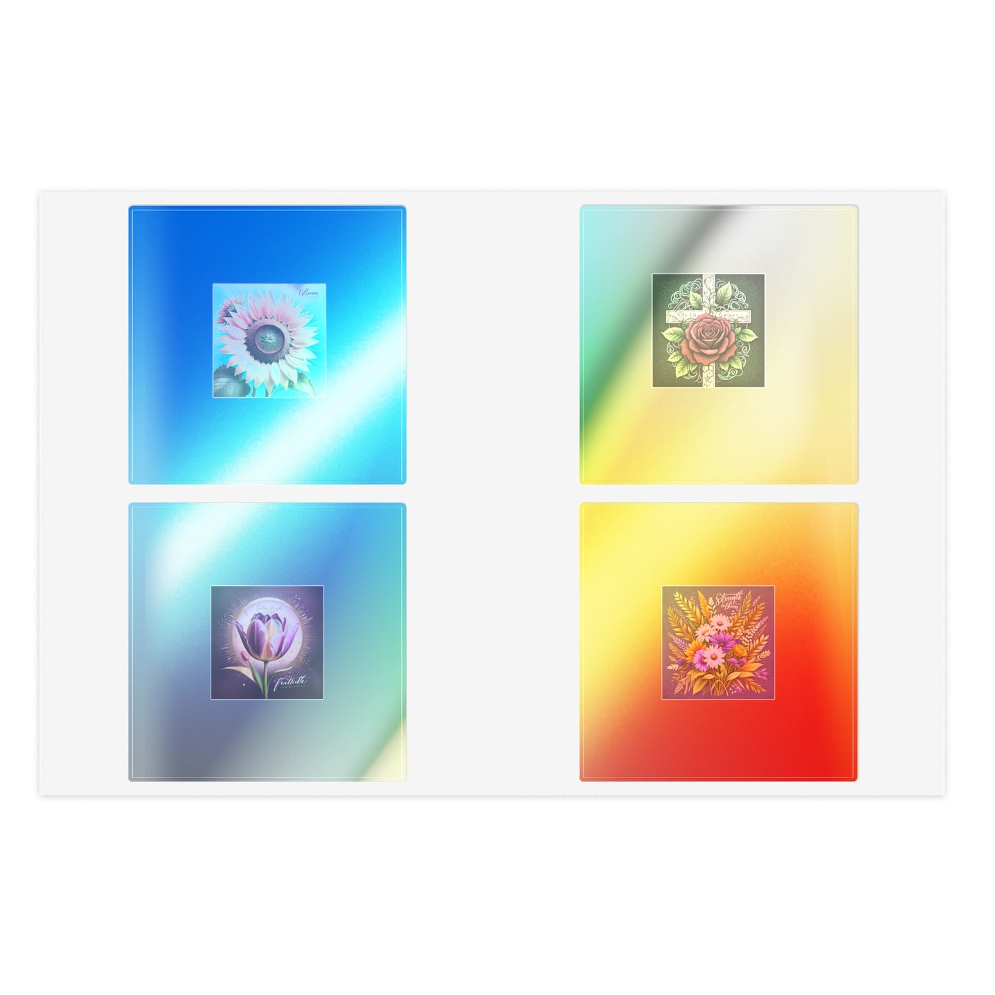 Christian Flowers Sticker Sheets