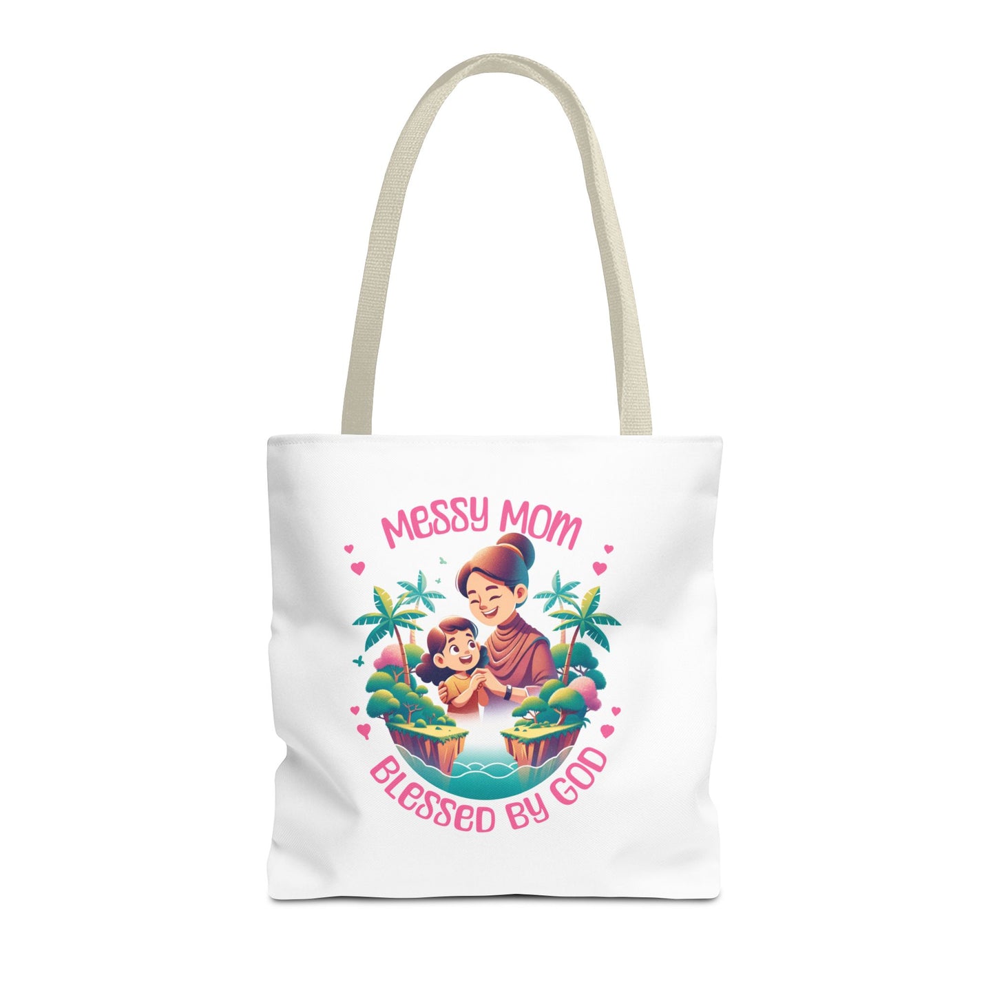 Messy Mom Blessed by God Tote Bag - Perfect Gift for Mother's Day and Everyday Use