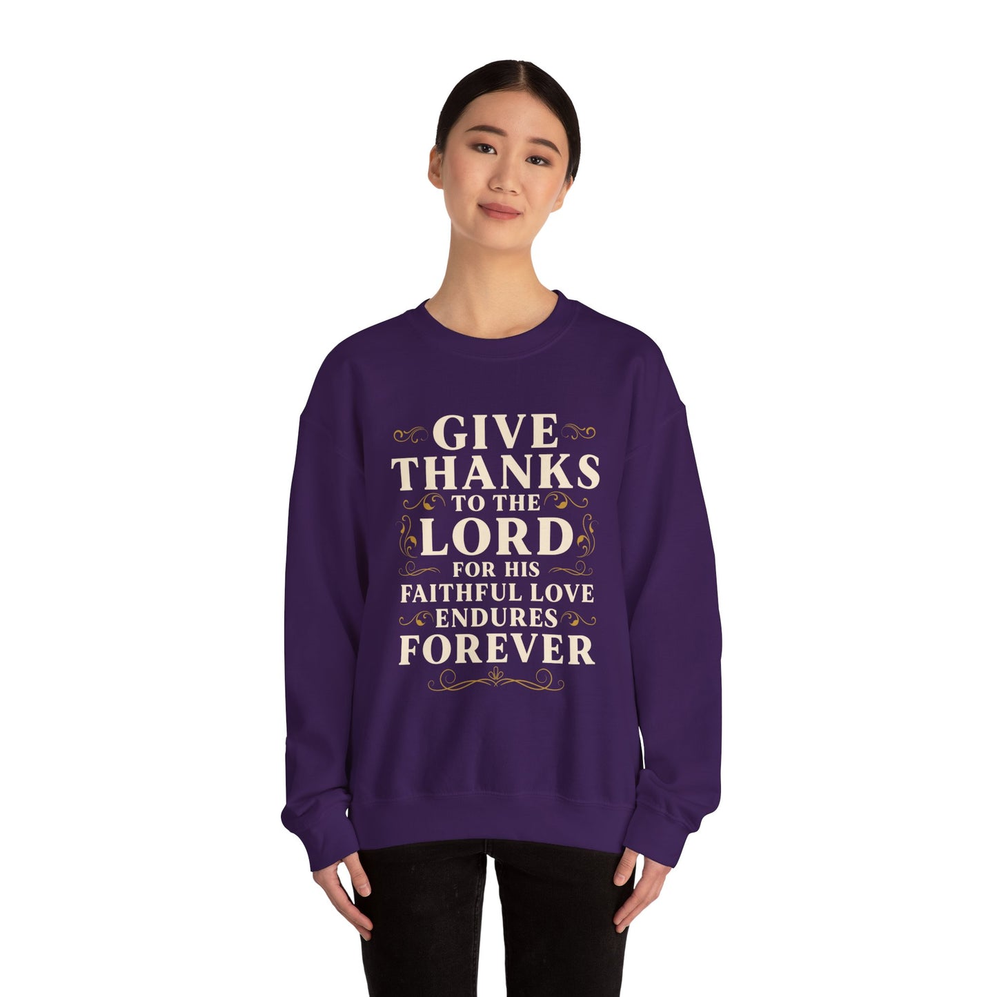 Faithful Love Crewneck Sweatshirt - Christian Gift, Thanksgiving Apparel