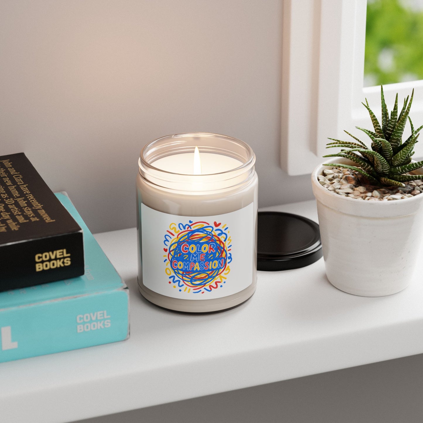 Color Me Compassion 9oz Soy Candle — Scented Jar Candle