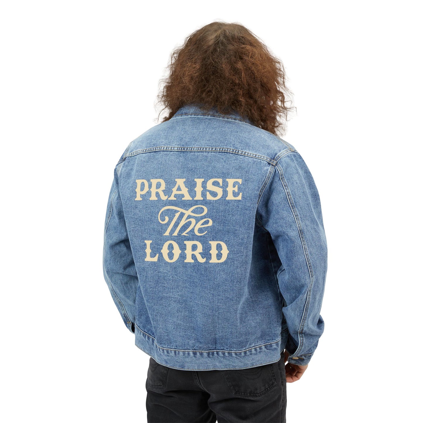 Denim Jacket with Inspirational Quote