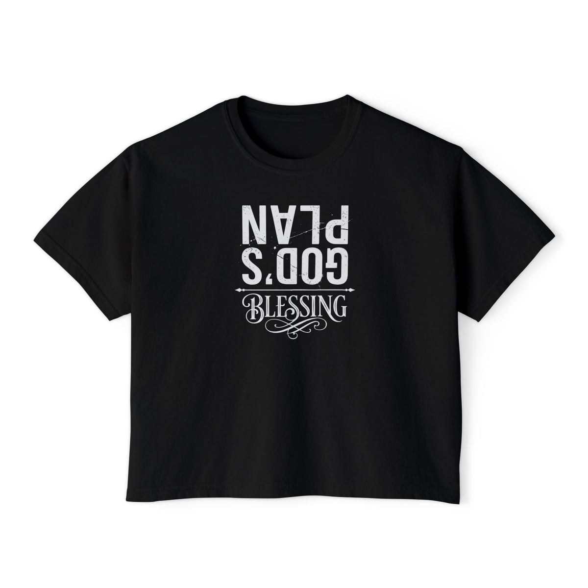 God's Plan Blessing Tee Women's Boxy Tee | Faith Christian Typography