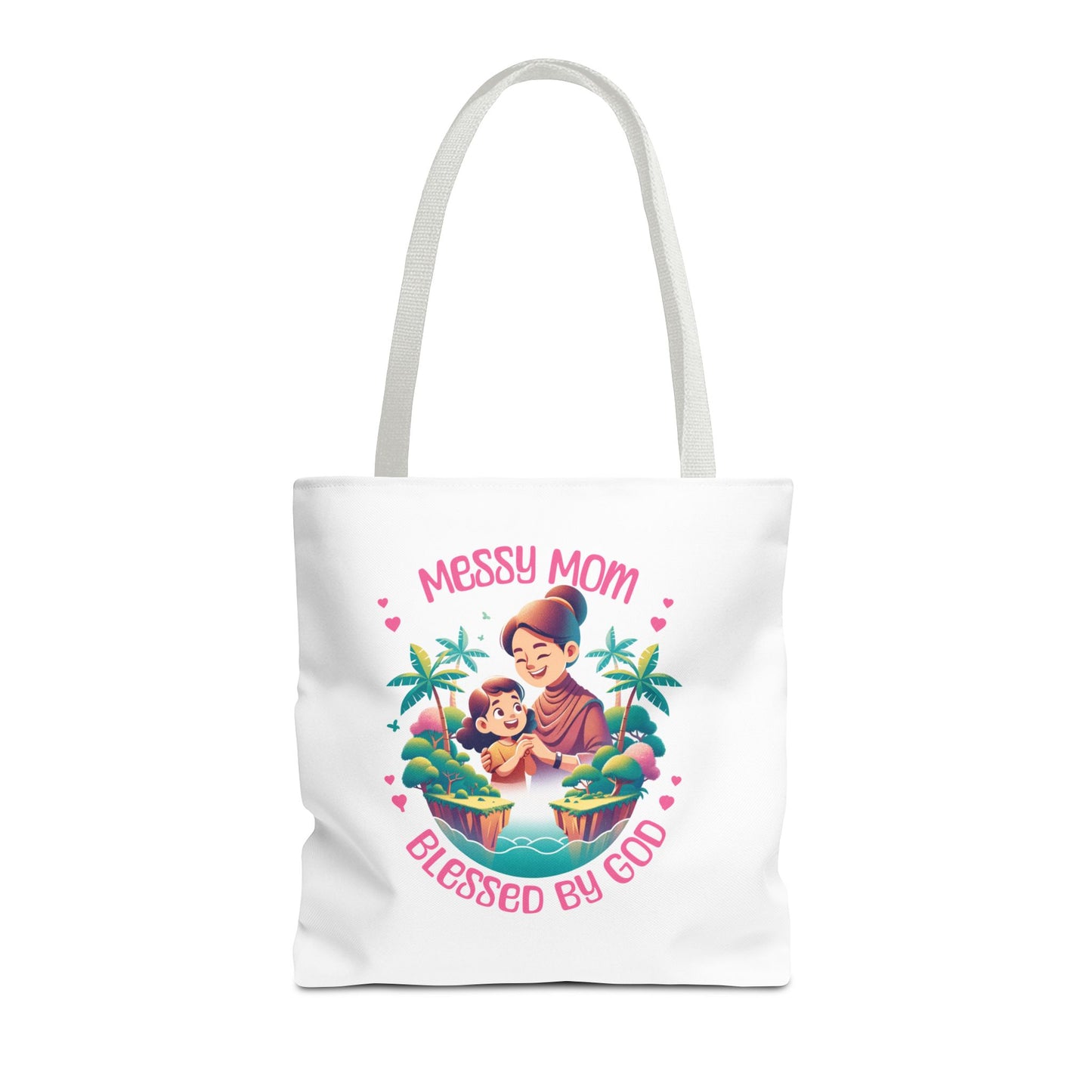 Messy Mom Blessed by God Tote Bag - Perfect Gift for Mother's Day and Everyday Use