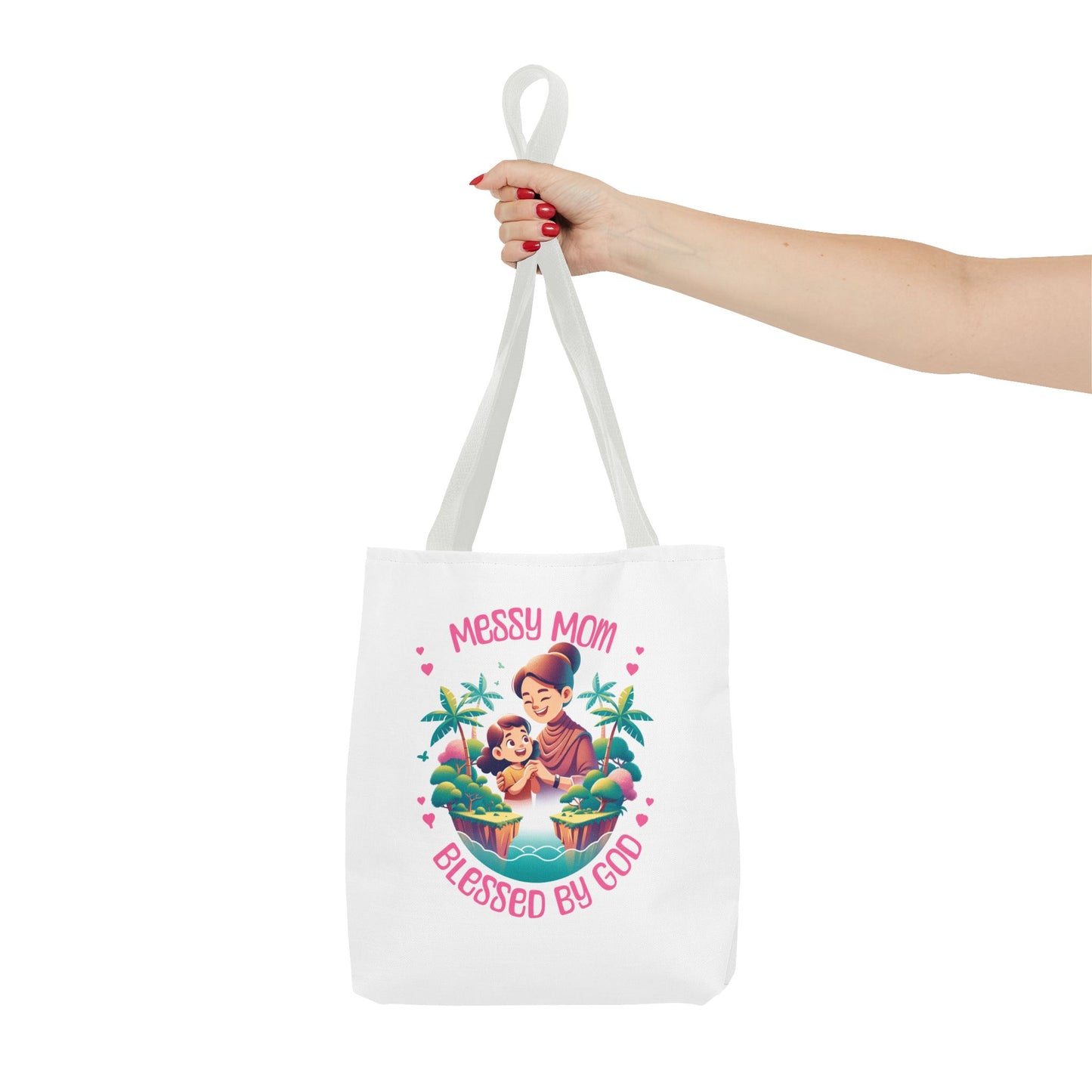 Messy Mom Blessed by God Tote Bag - Perfect Gift for Mother's Day and Everyday Use