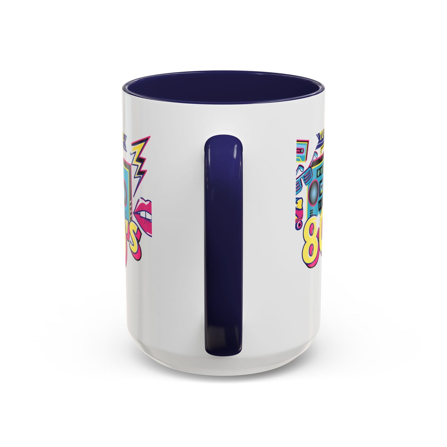 Retro 80's Coffee Mug, Vintage Mug for 80's Lovers, Nostalgic Gift, Boombox Design, Fun Drinkware for Parties