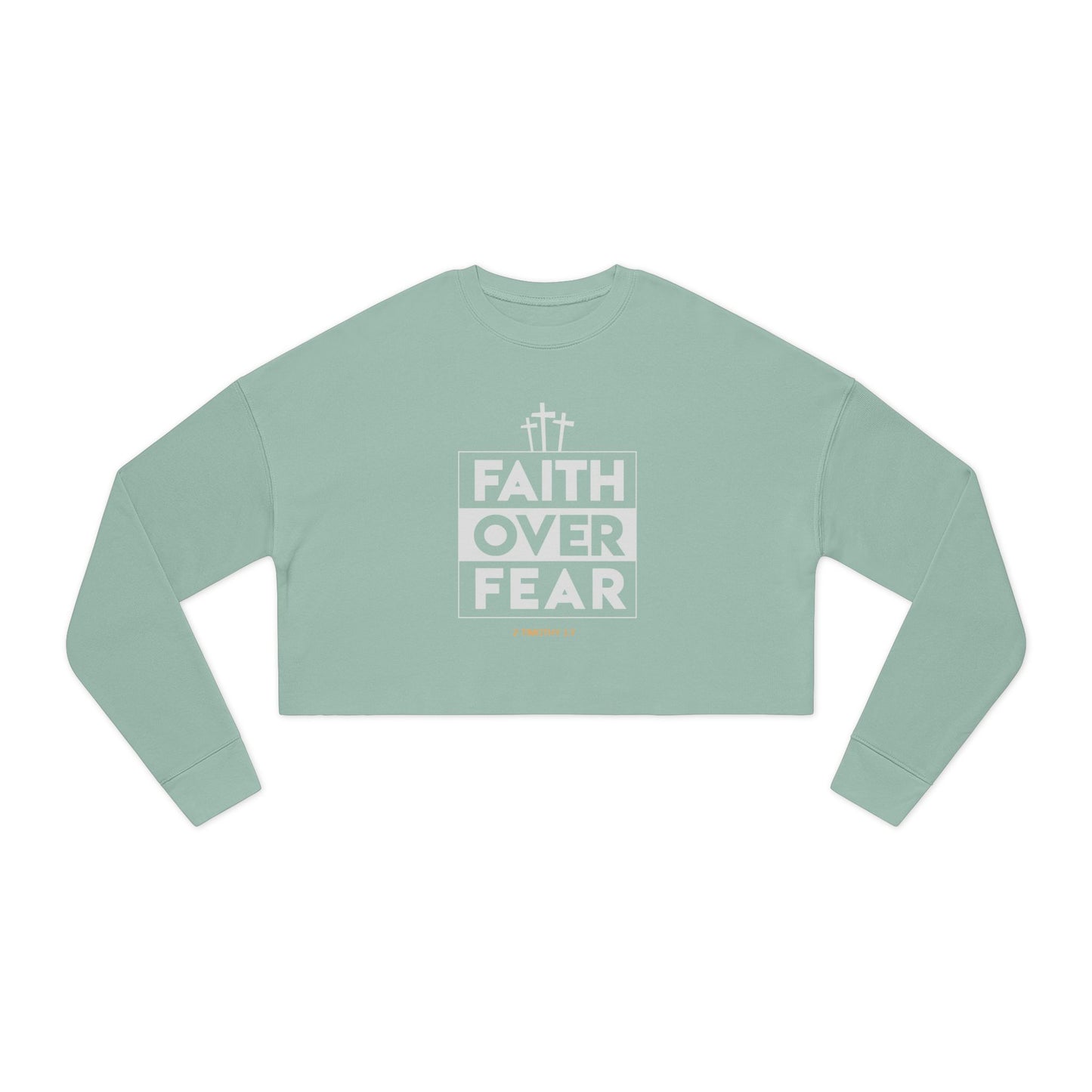 Faith Over Fear Cropped Sweatshirt-Multiple Colors