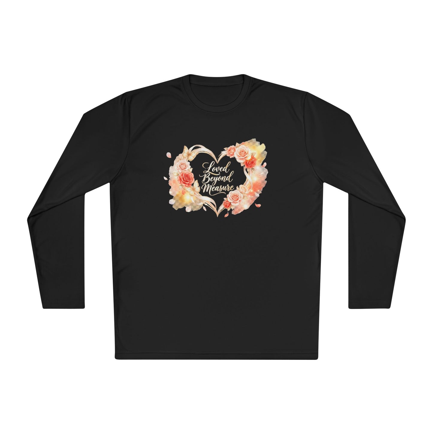 Loved Beyond Measure Long Sleeve Tee | Floral Heart Script