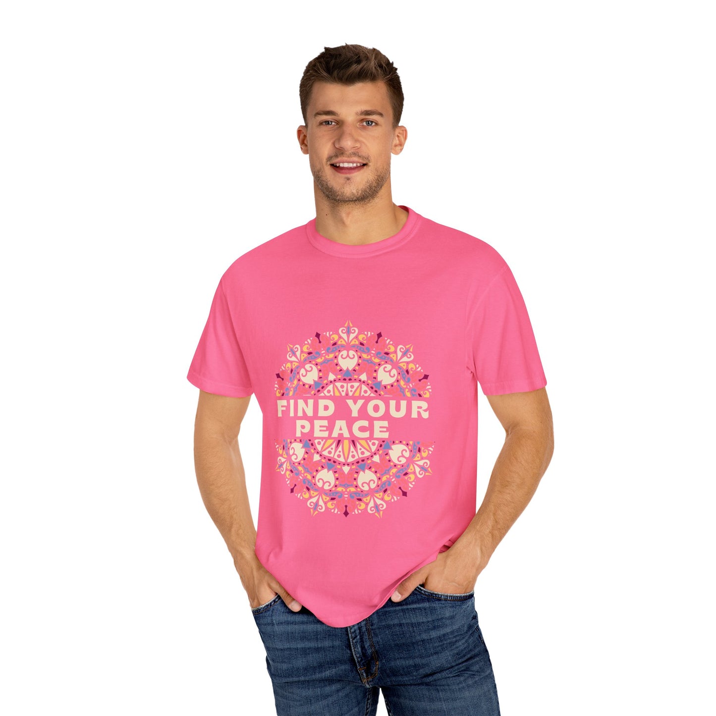 Find Your Peace Unisex Garment-Dyed T-Shirt – Relaxed Style for Mindfulness