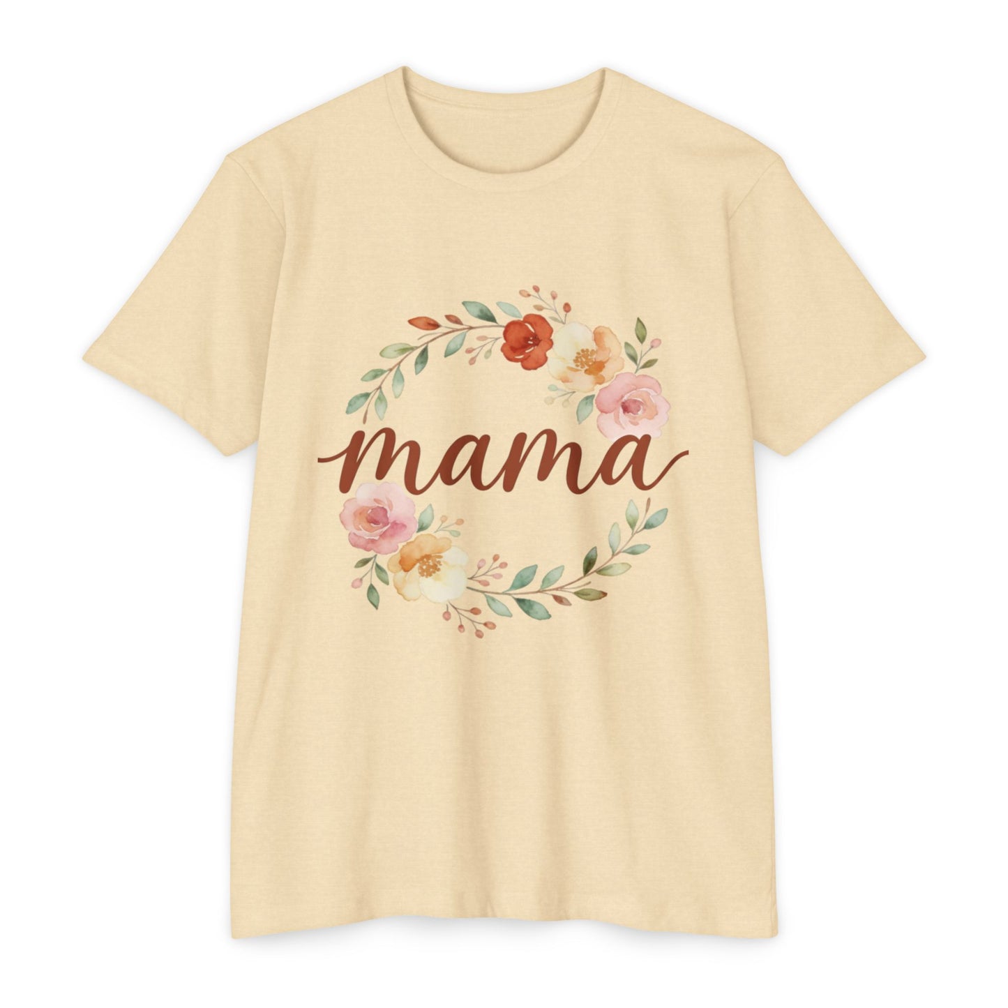 Mama Floral Wreath T-Shirt | Mother's Day Spring Mom Shirt