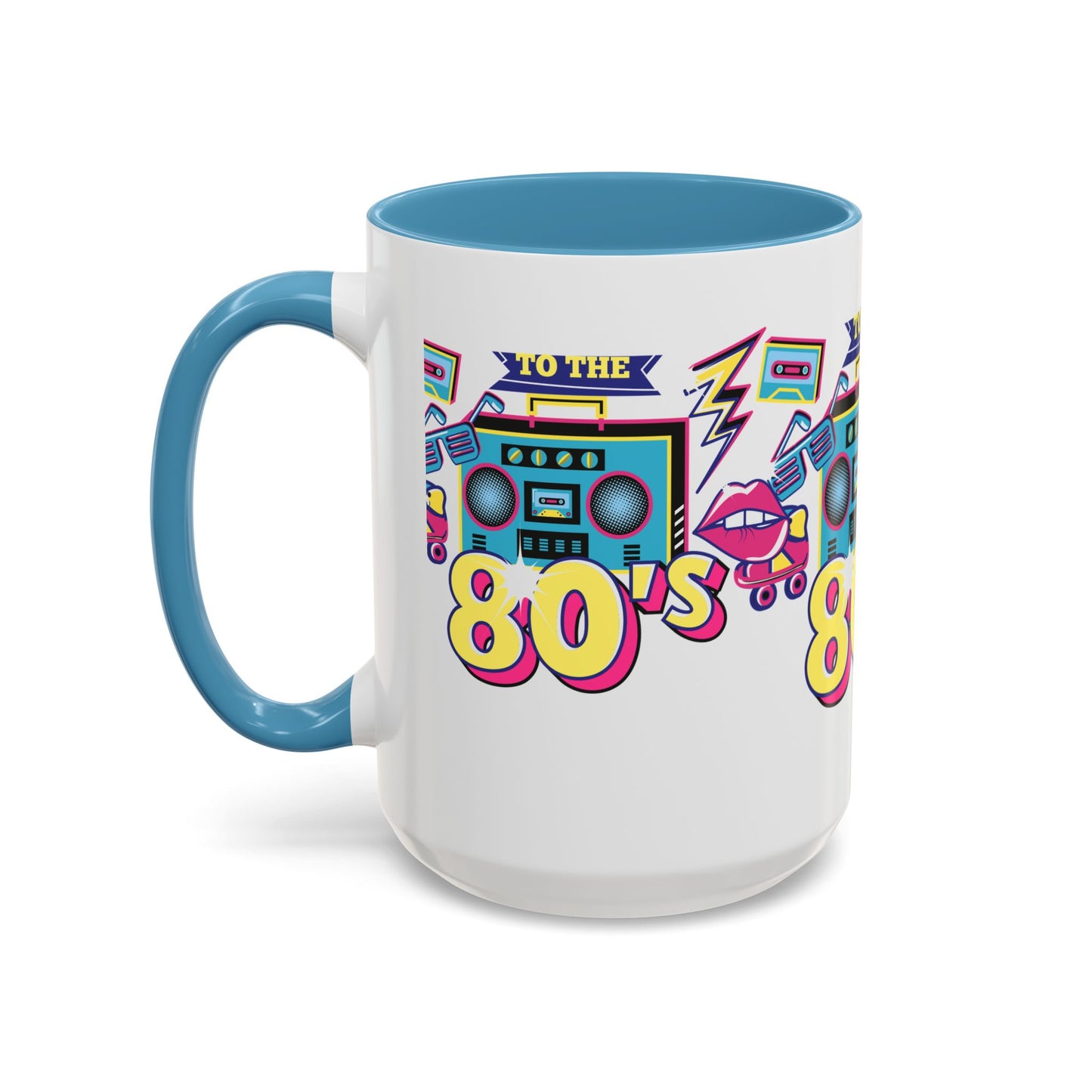 Retro 80's Coffee Mug, Vintage Mug for 80's Lovers, Nostalgic Gift, Boombox Design, Fun Drinkware for Parties
