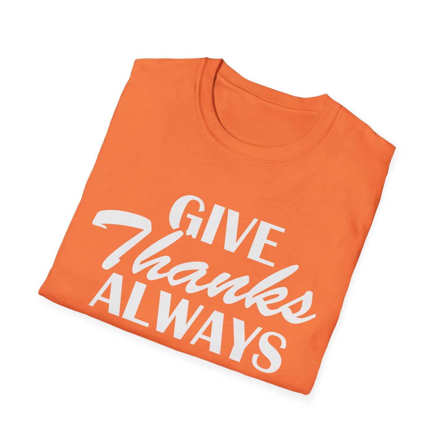 Christian Inspirational T-Shirt-Give Thanks Always
