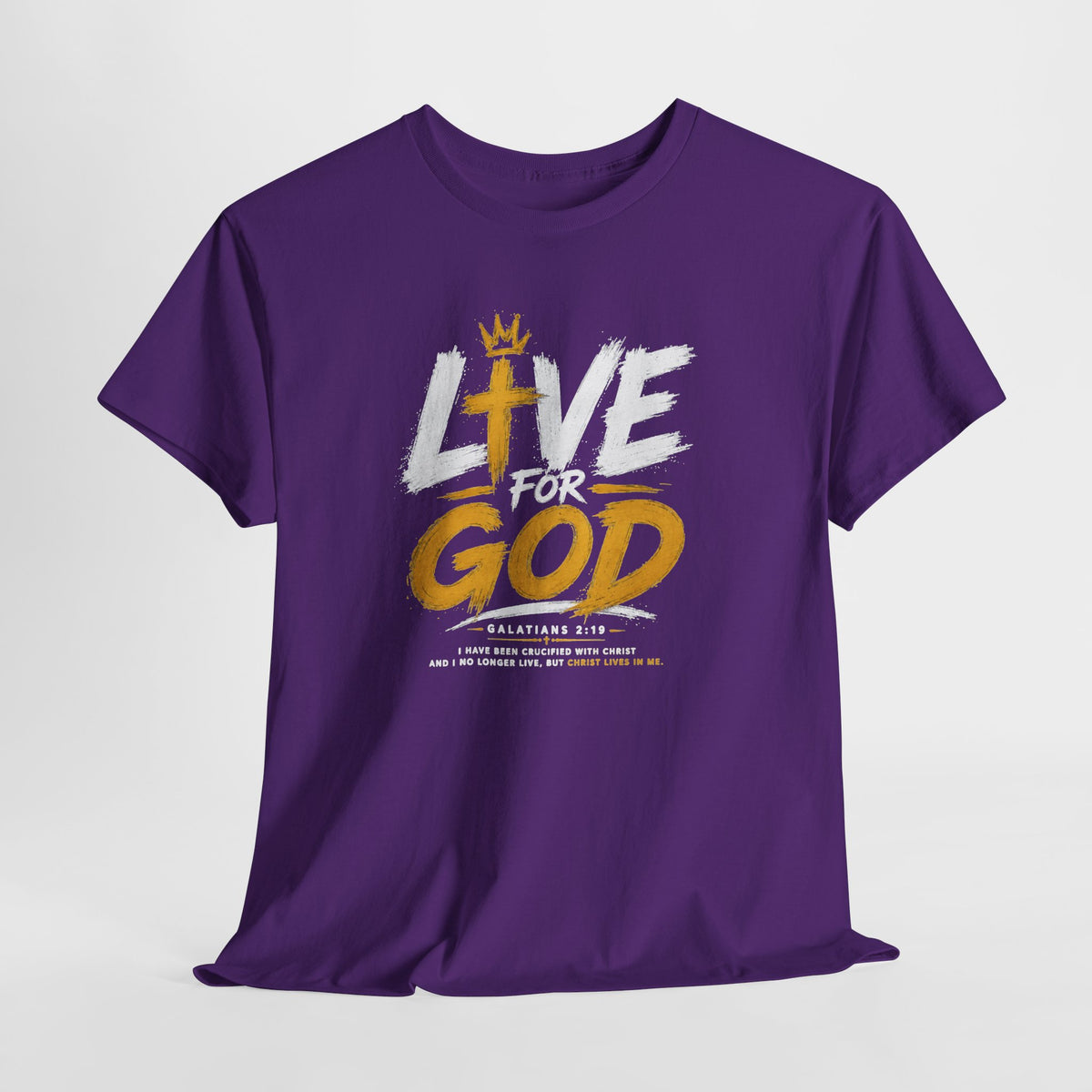 Live for God T-Shirt | Faith Graphic Tee, Christian Scripture Design