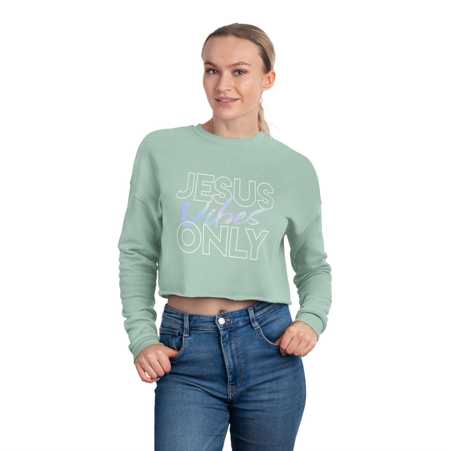 Jesus Vibes Only Cropped Sweatshirt