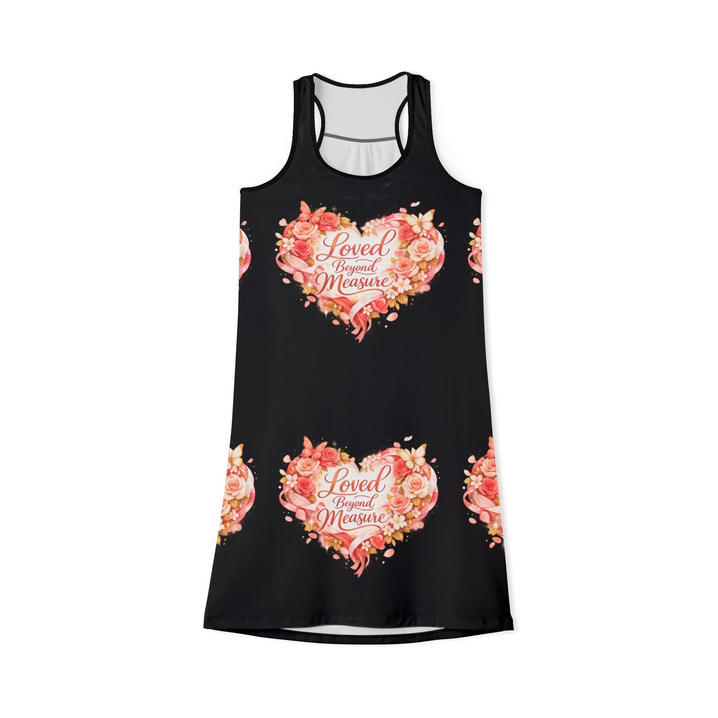 Loved and Missed Floral Heart Racerback Dress | Memorial Sympathy Floral Print