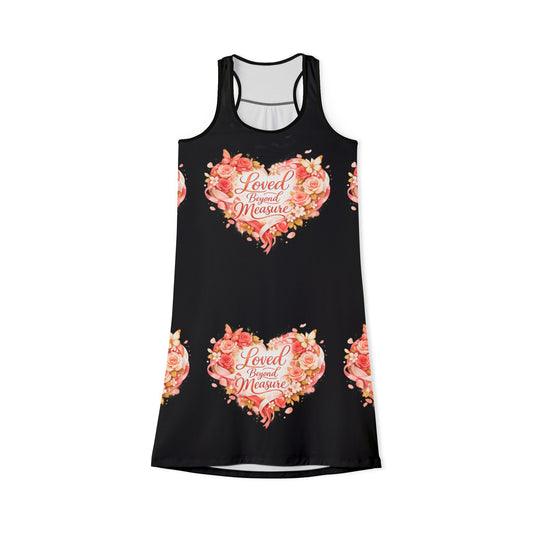 Loved and Missed Floral Heart Racerback Dress | Memorial Sympathy Floral Print