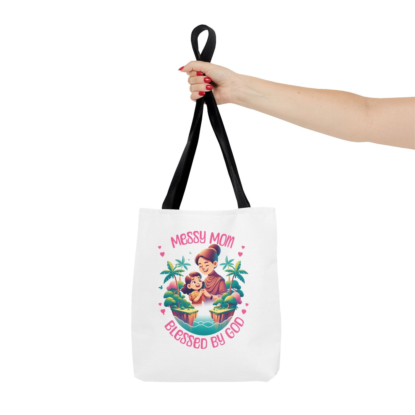 Messy Mom Blessed by God Tote Bag - Perfect Gift for Mother's Day and Everyday Use