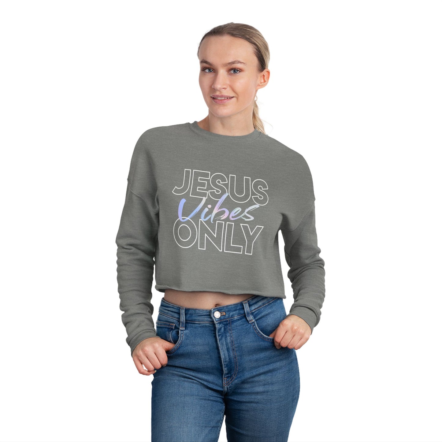 Jesus Vibes Only Cropped Sweatshirt