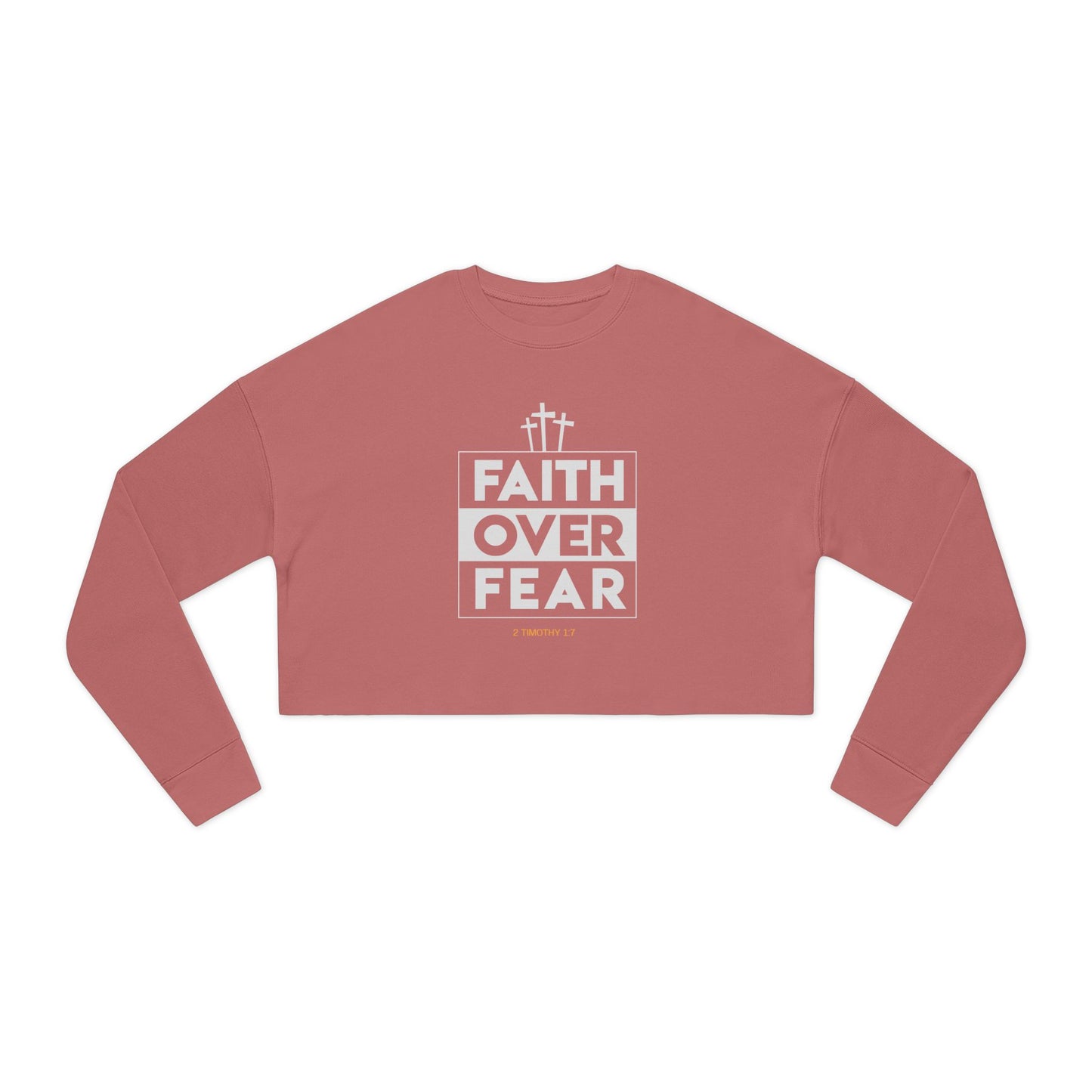 Faith Over Fear Cropped Sweatshirt-Multiple Colors