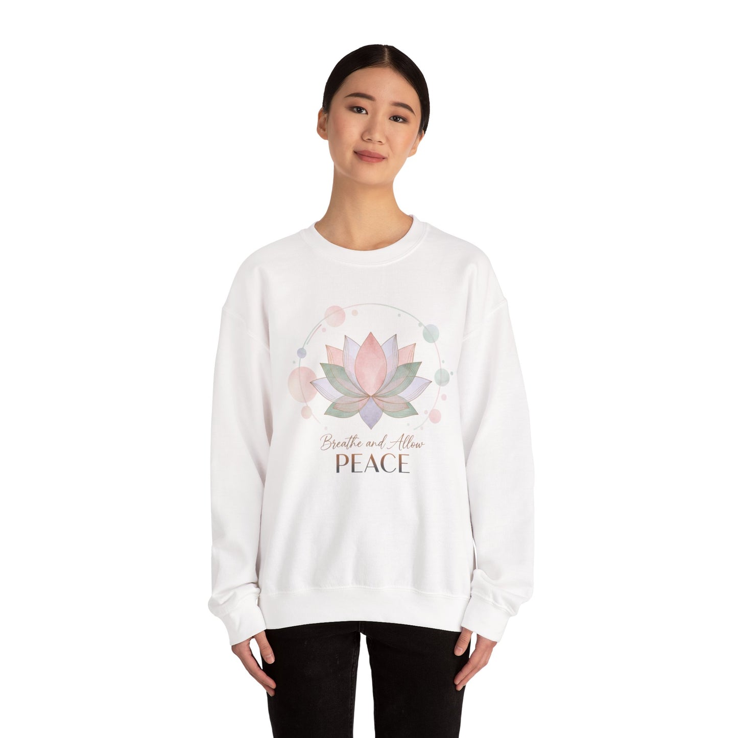 Gentle Boundaries Peace Lotus Sweatshirt | Self Care Mental Wellness