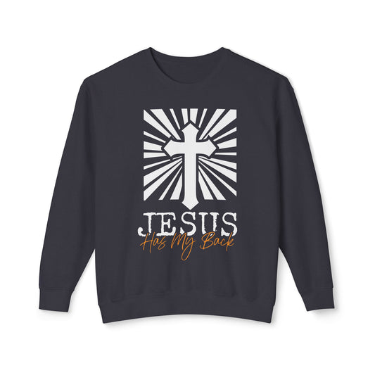 Jesus Has My Back Black Unisex Sweatshirt