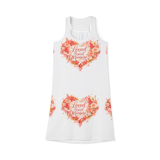 Loved Beyond Measure heart floral print Racerback Dress | Floral Heart Dress