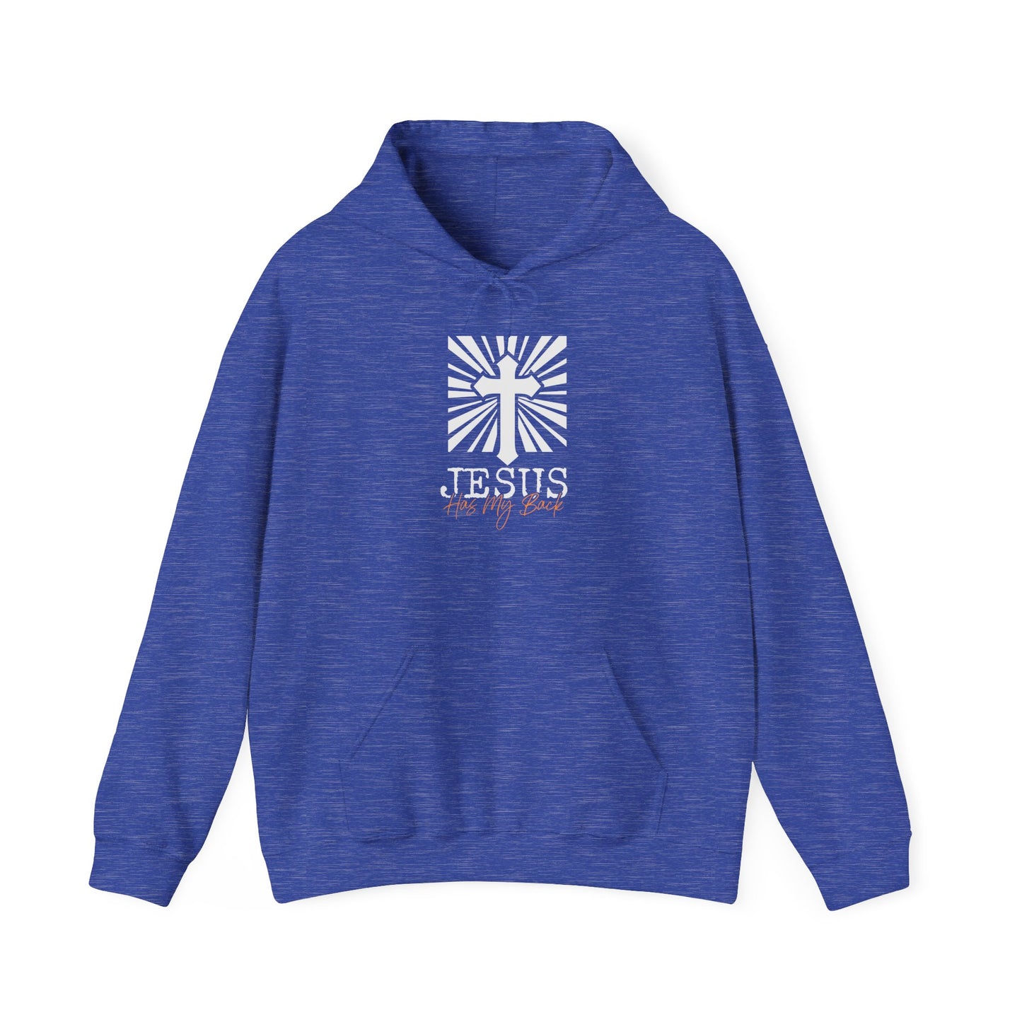 Christian Unisex Hoodie - Jesus Has My Back Design - Black