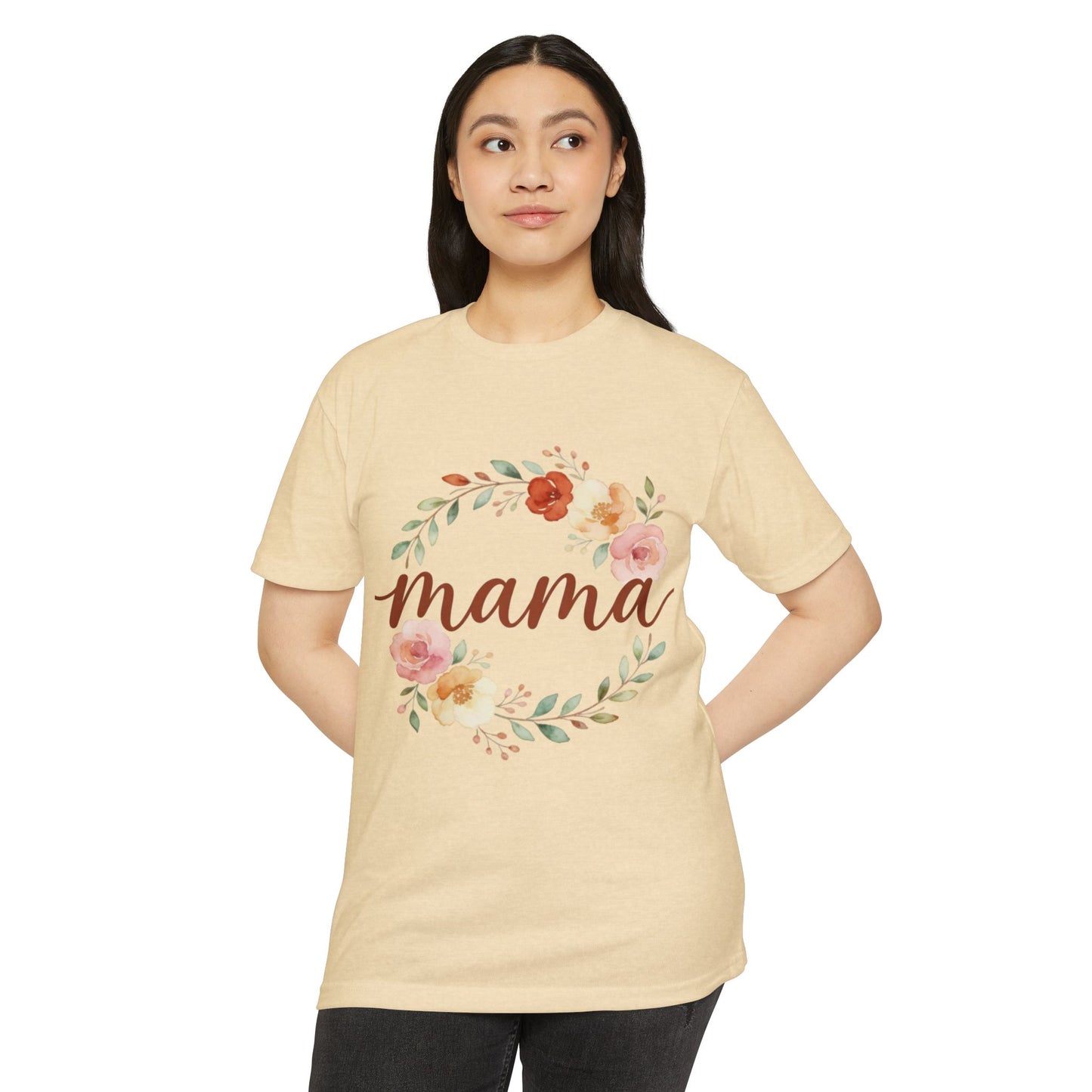 Mama Floral Wreath T-Shirt | Mother's Day Spring Mom Shirt