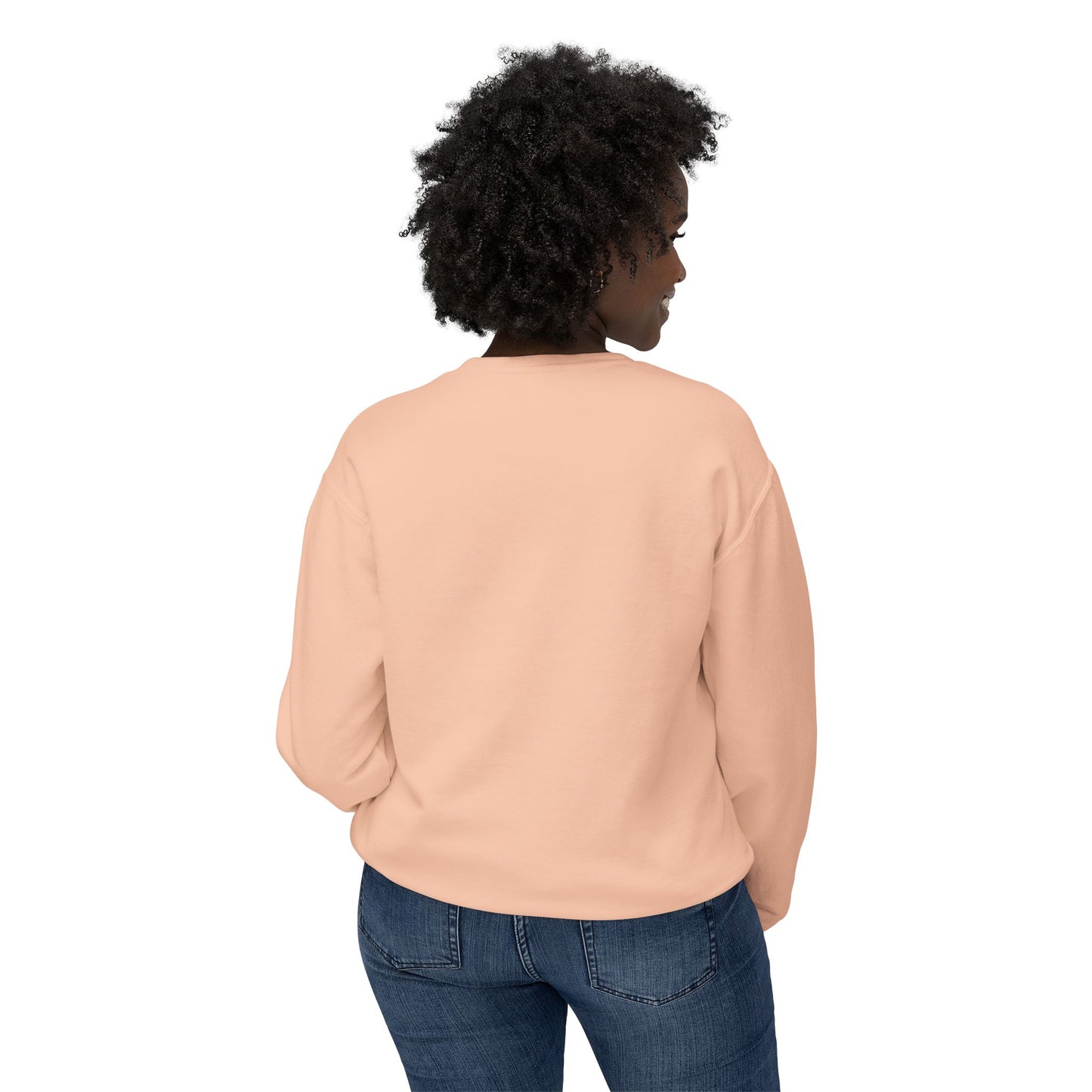 Unisex Lightweight Crewneck Sweatshirt- Jesus Vibes-Black/White