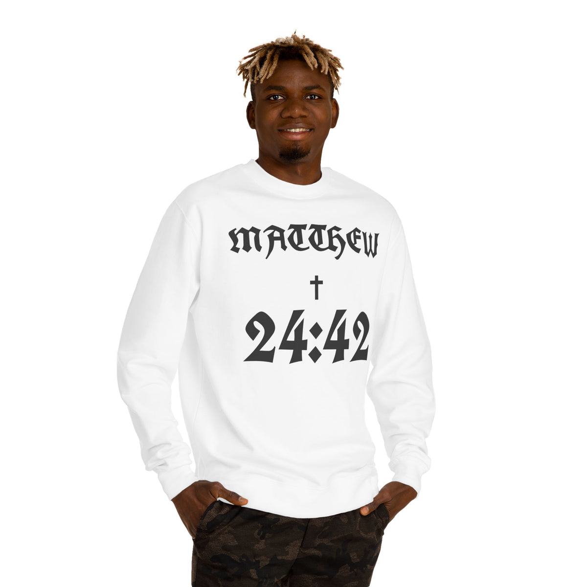 Matthew 24:42 Scripture Sweatshirt | Christian Bible Verse
