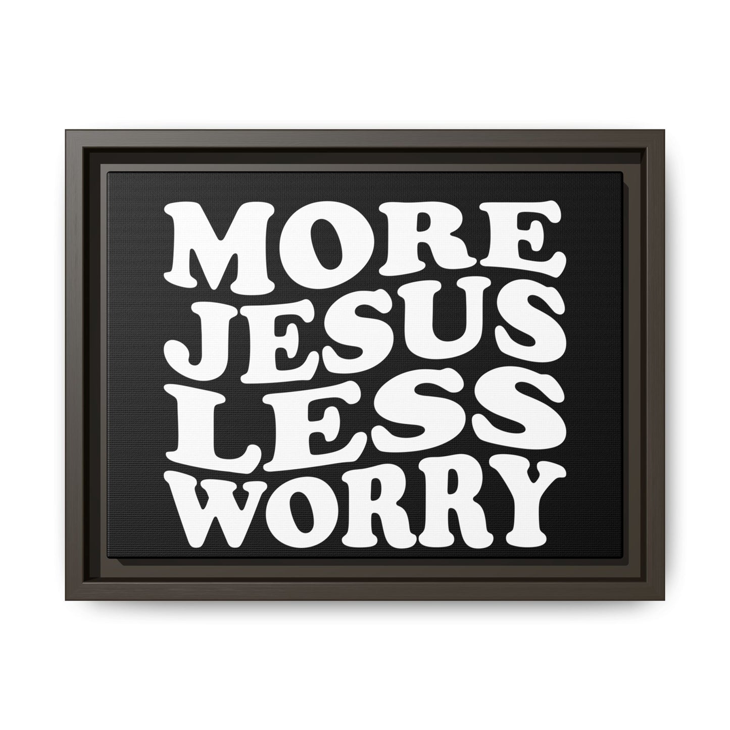 Framed Wall Art: 'More Jesus, Less Worry' Inspirational Decor, Faith-Based Gift, Christian Home Decor, Relaxing Artwork, Motivational [...]