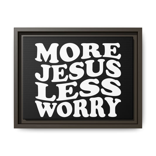 Framed Wall Art: 'More Jesus, Less Worry' Inspirational Decor, Faith-Based Gift, Christian Home Decor, Relaxing Artwork, Motivational [...]