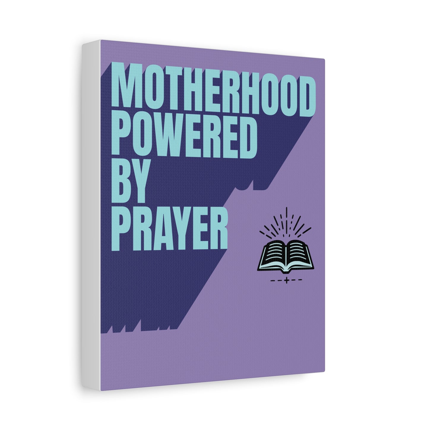 Inspirational Canvas Wall Art - Motherhood Powered by Prayer