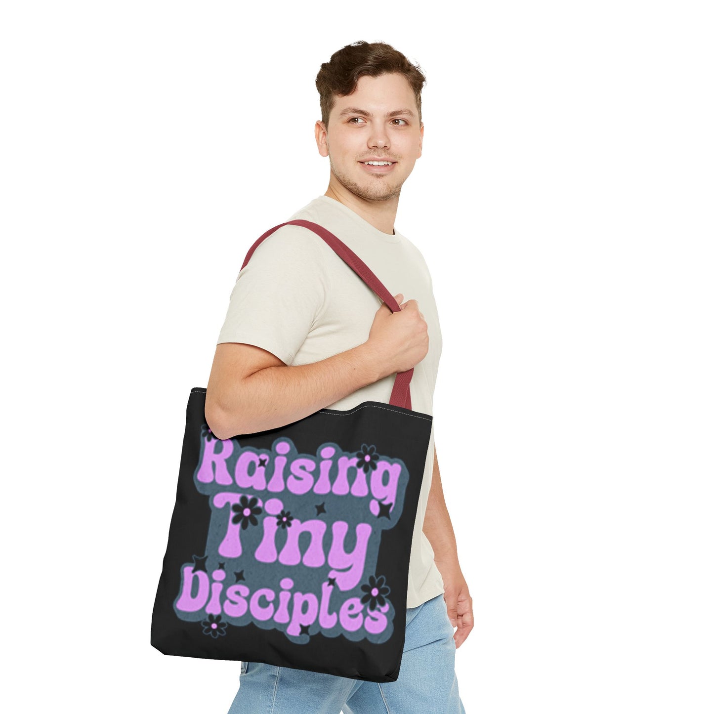 Raising Tiny Disciples Tote Bag - Eco-Friendly Bag for Moms & Caregivers