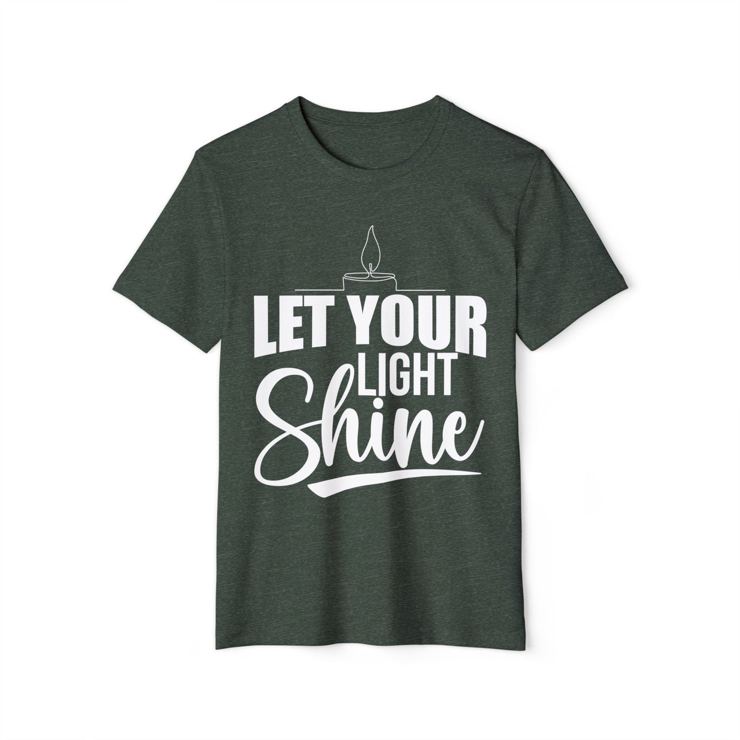 Inspirational T-Shirt | Let Your Light Shine Graphic, Sustainable Fashion