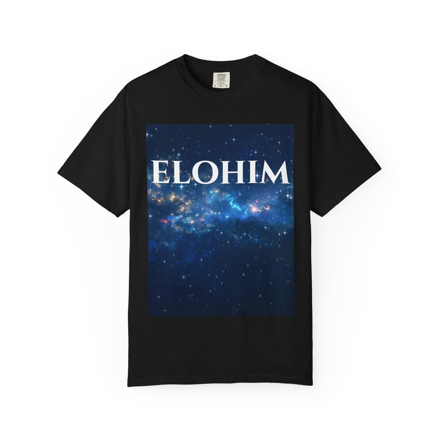 Cosmic Elohim T-Shirt, Unisex Space Tee, Spiritual Apparel, Gift for Star Lovers, Faith-Based Fashion, Everyday Casual Wear