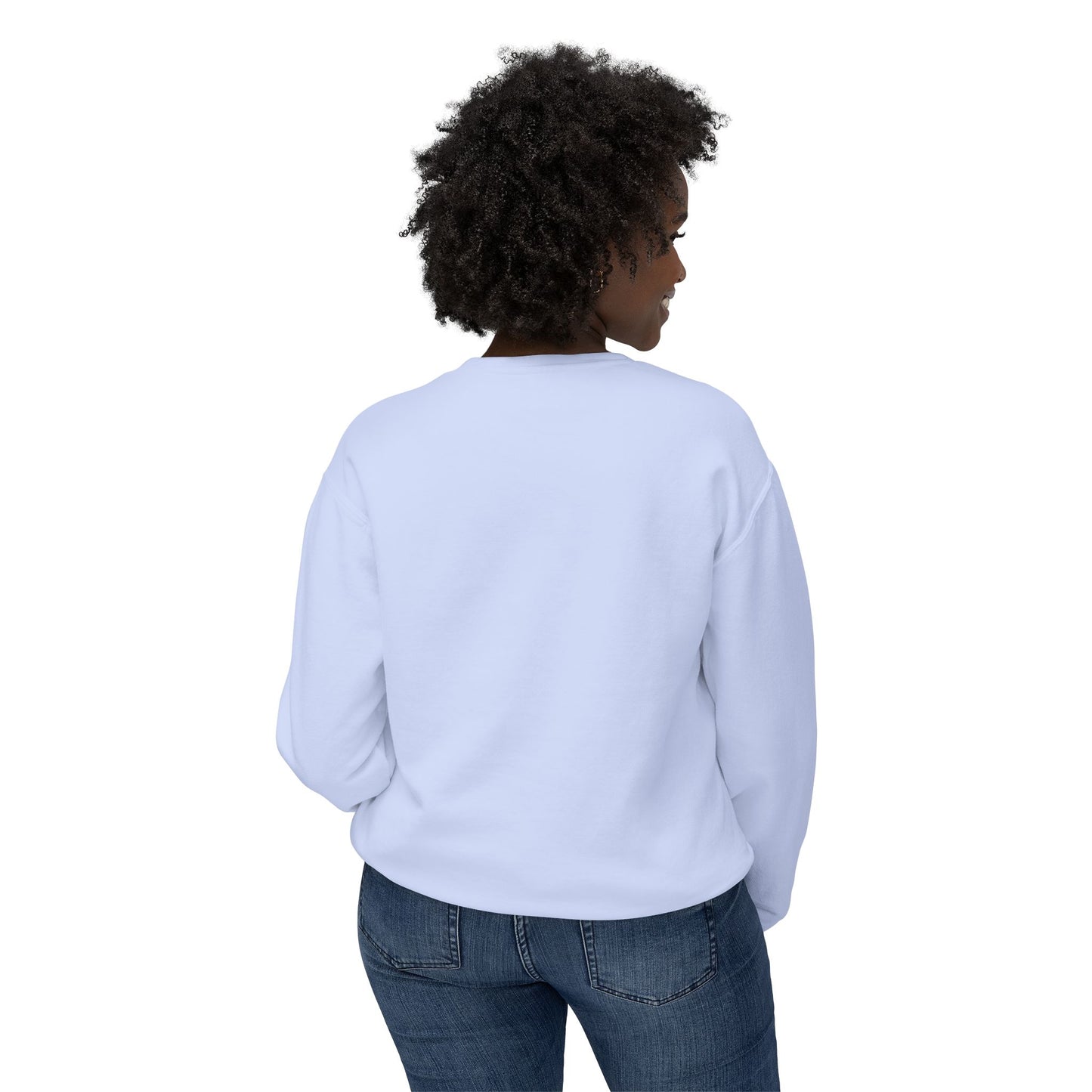 Unisex Lightweight Crewneck Sweatshirt- Jesus Vibes-Black/White