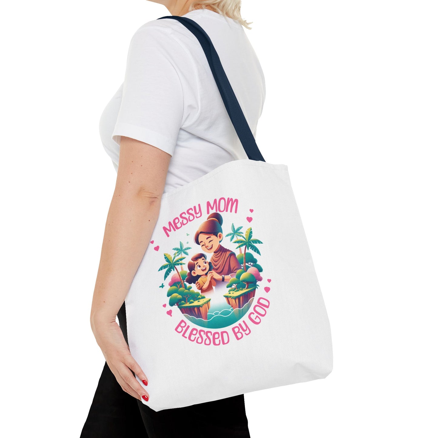 Messy Mom Blessed by God Tote Bag - Perfect Gift for Mother's Day and Everyday Use