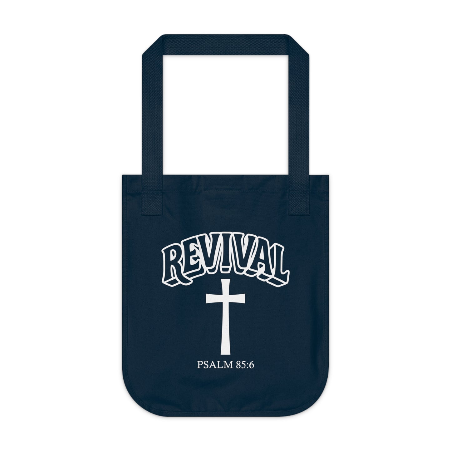 Revival Cross Tote Bag, Eco-Friendly Organic Canvas, Shopping Bag, Religious