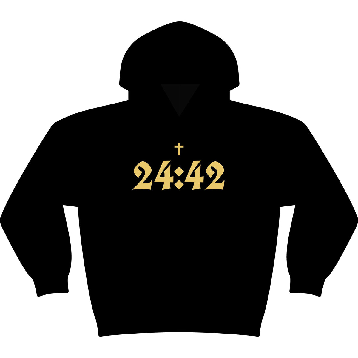 24:42 Cross Hoodie | Scripture Number Pullover