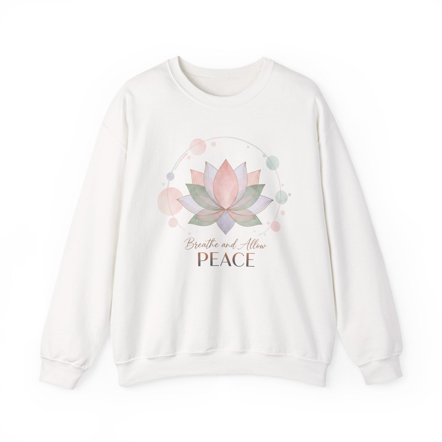 Gentle Boundaries Peace Lotus Sweatshirt — Self-Care Mental Wellness Crewneck