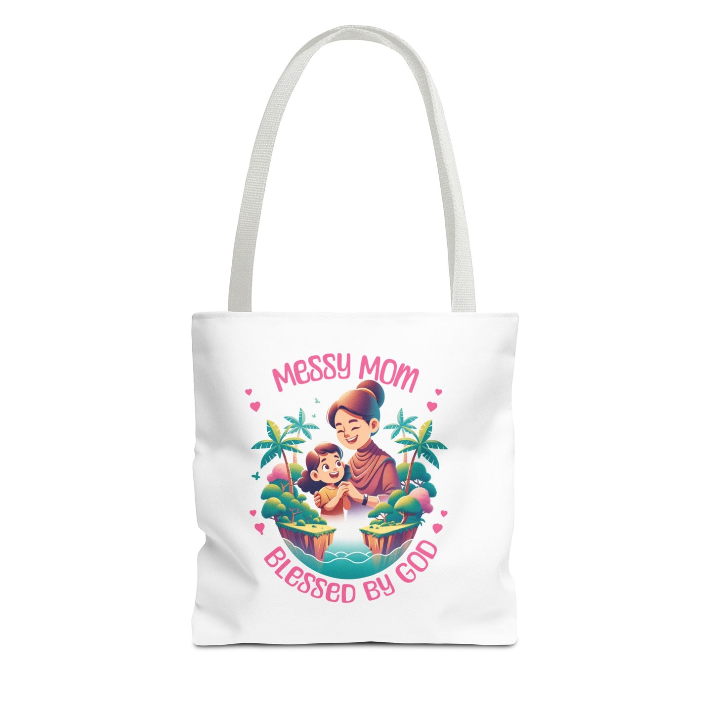 Messy Mom Blessed by God Tote Bag - Perfect Gift for Mother's Day and Everyday Use