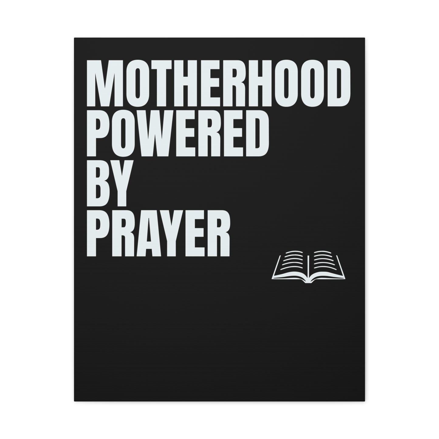 Inspirational Canvas Wall Art - Motherhood Powered by Prayer