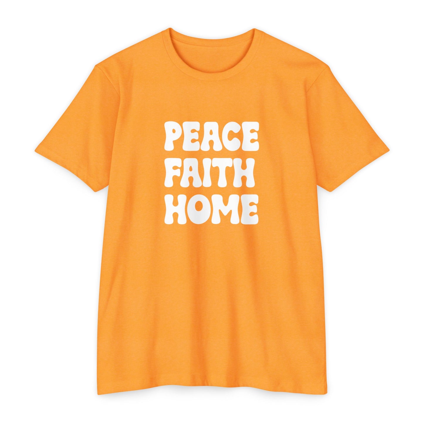 Peace Faith Home T-shirt | Inspirational Typography Tee