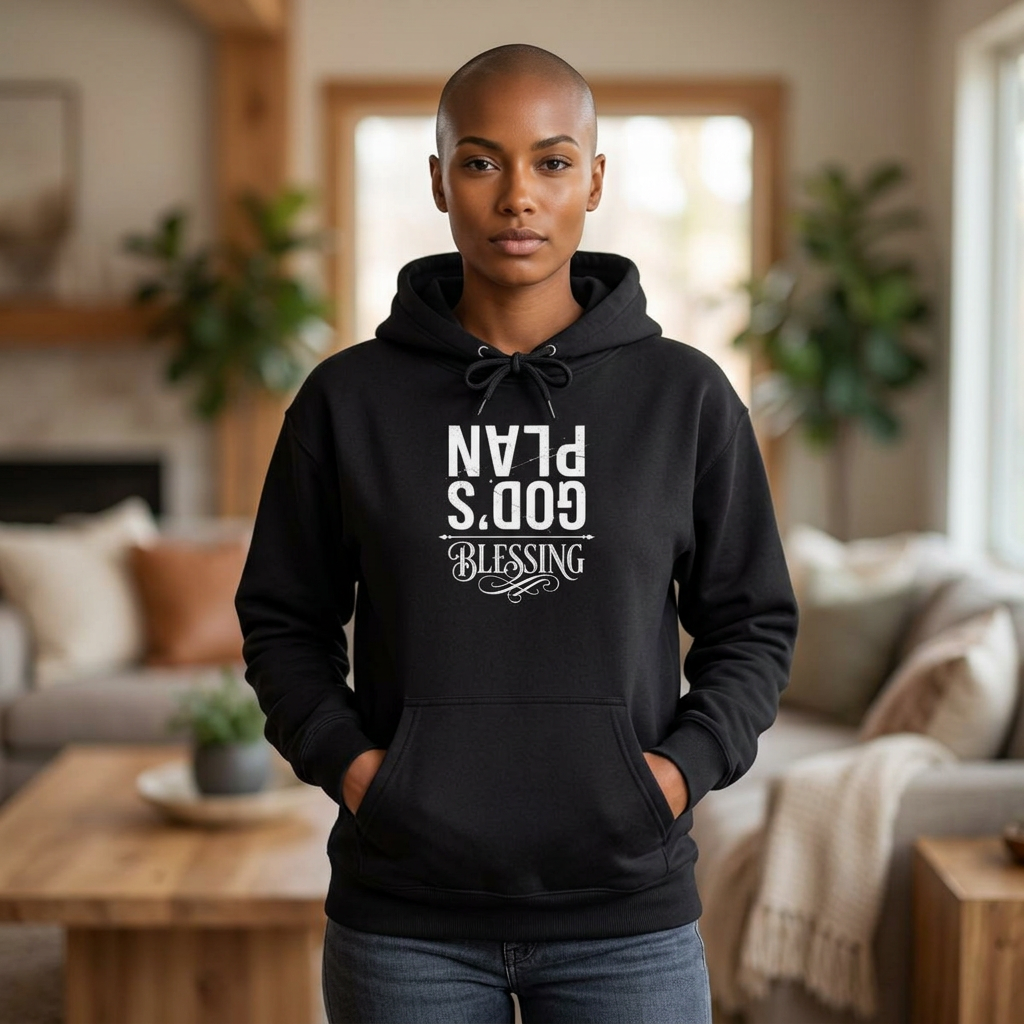 God's Plan Blessing Hoodie | Religious Faith Typography